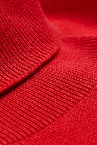 Red Lovebird Roll Neck Jumper